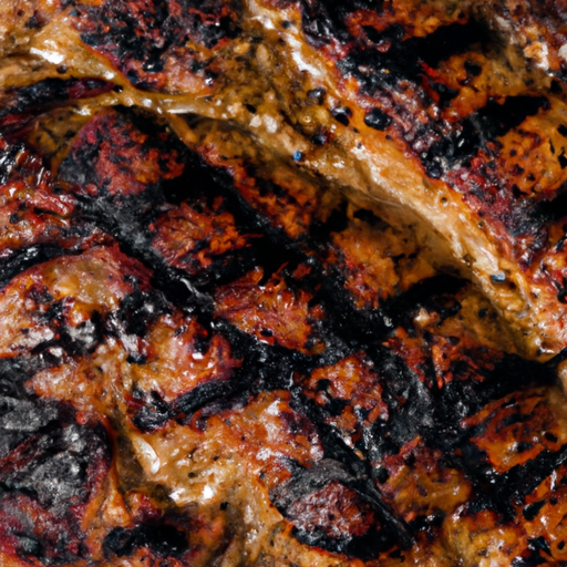 A close-up image of a perfectly grilled flank steak with grill marks